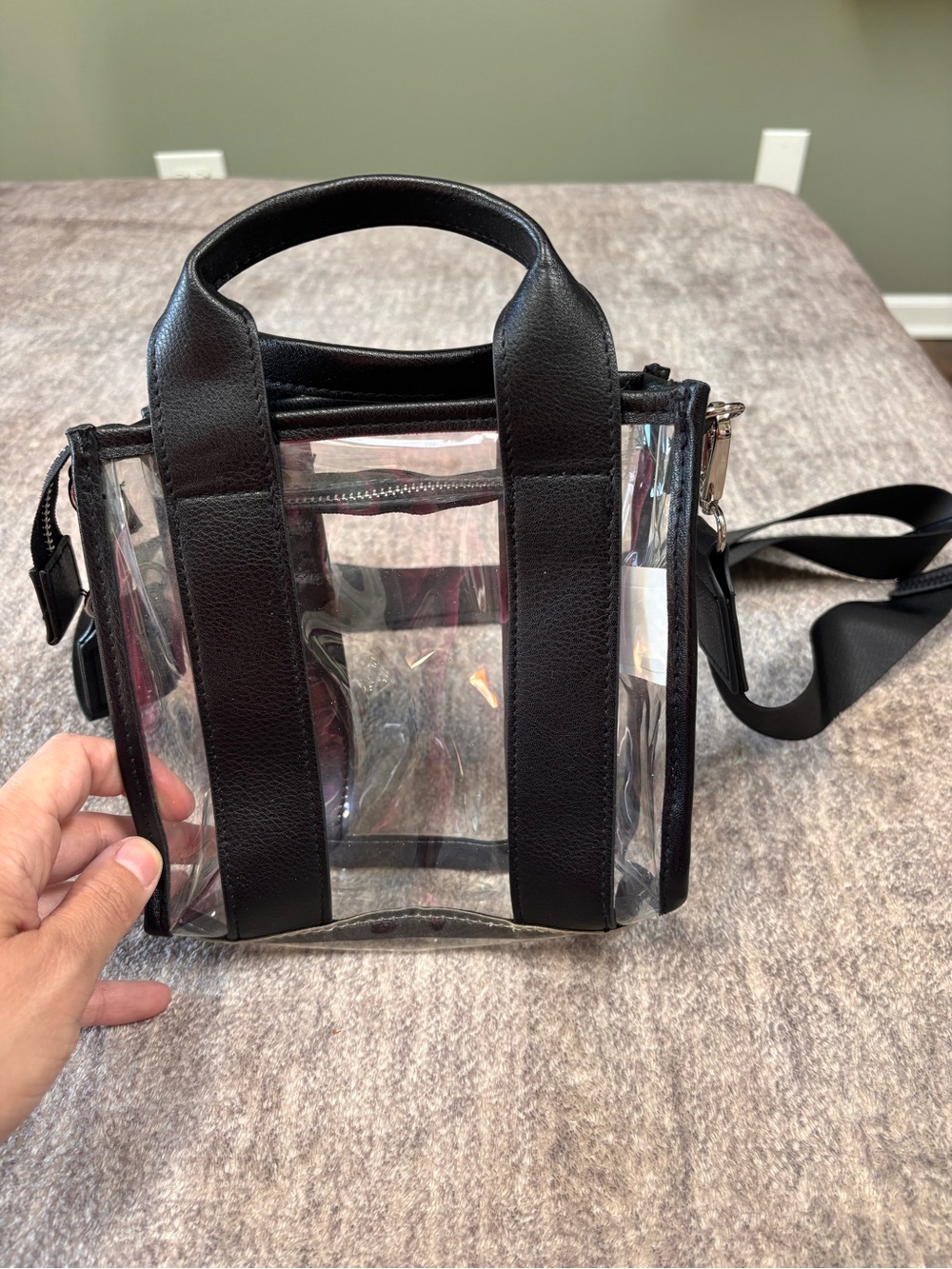 Target Clear Tote with Black Trim and Strap